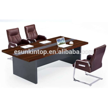 MDF moderna + mesa de escritório de conferência de acabamento de melamina